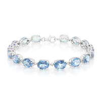 Bracelet en argent et Topaze bleue Mystique