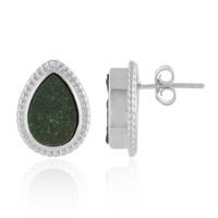 Boucles d'oreilles en argent et Uvarovite