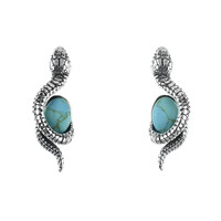 Boucles d'oreilles en argent et Turquoise