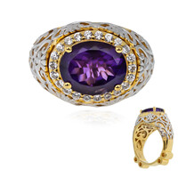 Bague en argent et Améthyste de Zambie (Dallas Prince Designs)