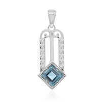 Pendentif en argent et Topaze bleu de Londres (VIENNA 1903)