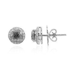 Boucles d'oreilles en or et Diamant poivre et sel (Estée Collection)