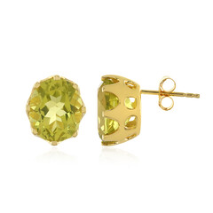 Boucles d'oreilles en argent et Quartz citron