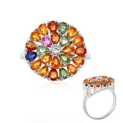 Bague en argent et Saphir jaune