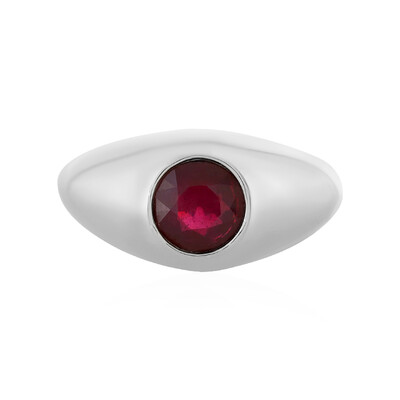Bague en argent et Rubis de Madagascar