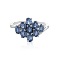 Bague en argent et Saphir bleu