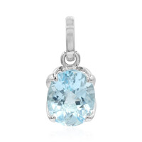 Pendentif en argent et Topaze bleu ciel
