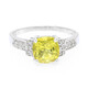Bague en argent et Apatite jaune
