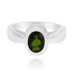 Bague en argent et Diopside de Russie