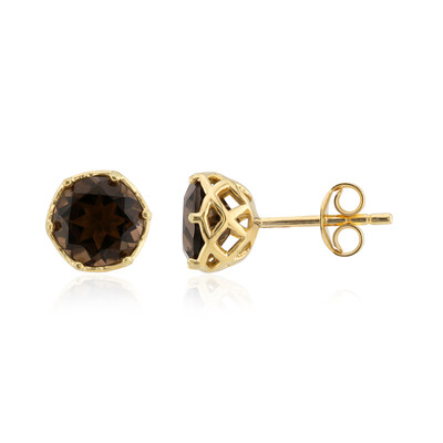 Boucles d'oreilles en argent et Quartz fumé
