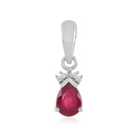Pendentif en argent et Rubis de Madagascar