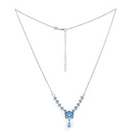 Collier en argent et Calcédoine bleue
