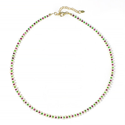 Collier en argent et Rubis de Madagascar