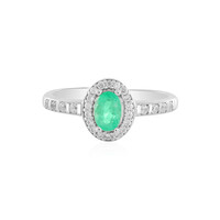 Bague en argent et Emeraude de Colombie