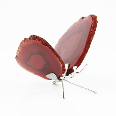 Accessoire en laiton et Agate rouge