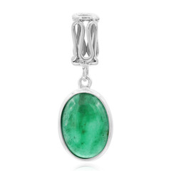 Pendentif en argent et Agate verte (Nan Collection)