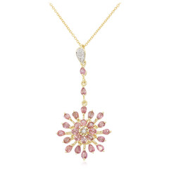Collier en or et Saphir Padparadscha non chauffé (AMAYANI)