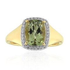 Bague en or et Diaspore à couleur changeante