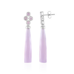 Boucles d'oreilles en or et Calcédoine lavande (KM by Juwelo)