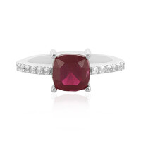 Bague en argent et Rubis de Madagascar
