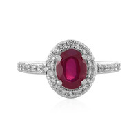Bague en argent et Rubis de Madagascar