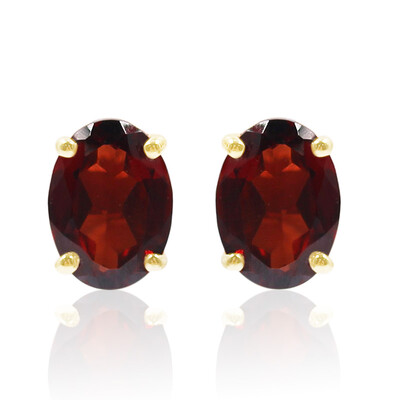 Boucles d'oreilles en or et Grenat du Mozambique