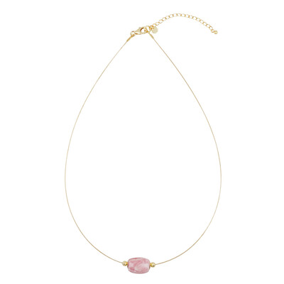 Collier en acier inoxydable et Rhodochrosite