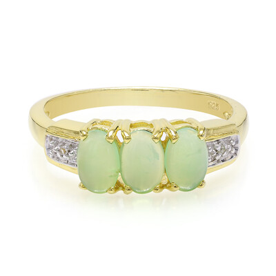 Bague en argent et Chrysoprase impériale