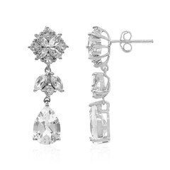 Boucles d'oreilles en argent et Topaze blanche