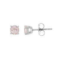 Boucles d'oreilles en argent et Morganite