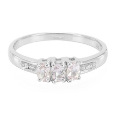 Bague en argent et Tourmaline cuprifère rose