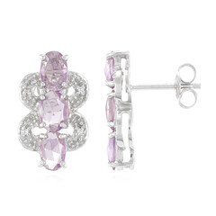 Boucles d'oreilles en argent et Saphir du Mozambique