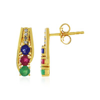 Boucles d'oreilles en argent et Rubis de Madagascar