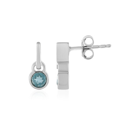 Boucles d'oreilles en argent et Apatite bleue