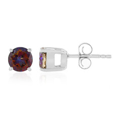 Boucles d'oreilles en argent et Topaze mystique sienne