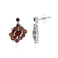 Boucles d'oreilles en argent et Grenat du Mozambique