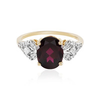 Bague en or et Grenat magenta