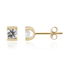 Boucles d'oreilles en or et Saphir blanc