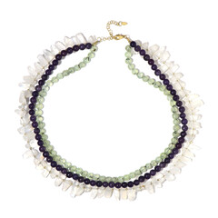 Collier en argent et Préhnite