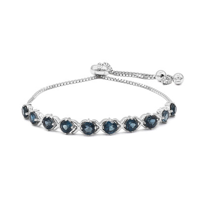 Bracelet en argent et Topaze bleu de Londres
