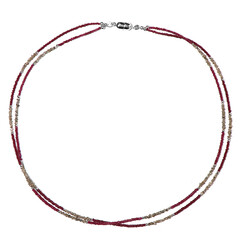 Collier en argent et Rubis de Madagascar (Riya)