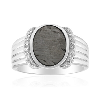 Bague en argent et Météorite d'Alétaï