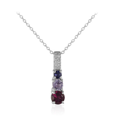Collier en argent et Grenat Rhodolite
