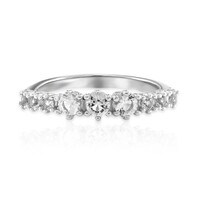 Bague en argent et Topaze blanche