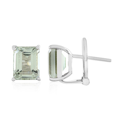 Boucles d'oreilles en argent et Améthyste verte