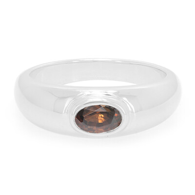 Bague en argent et Zircon chocolat