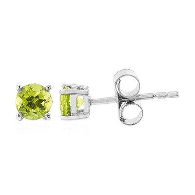 Boucles d'oreilles en argent et Péridot du Jilin
