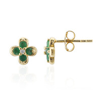 Boucles d'oreilles en argent et Emeraude du Brésil