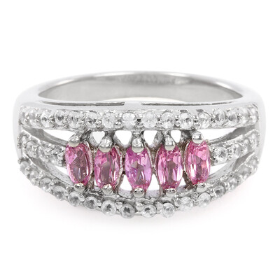Bague en argent et Tourmaline cuprifère rose