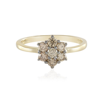 Bague en or et Diamant champagne SI2